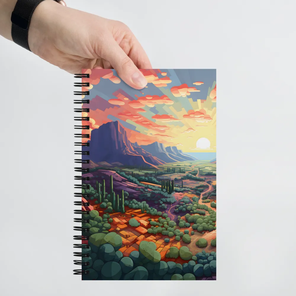 Desert Serenity at Dusk | Spiral Notebook