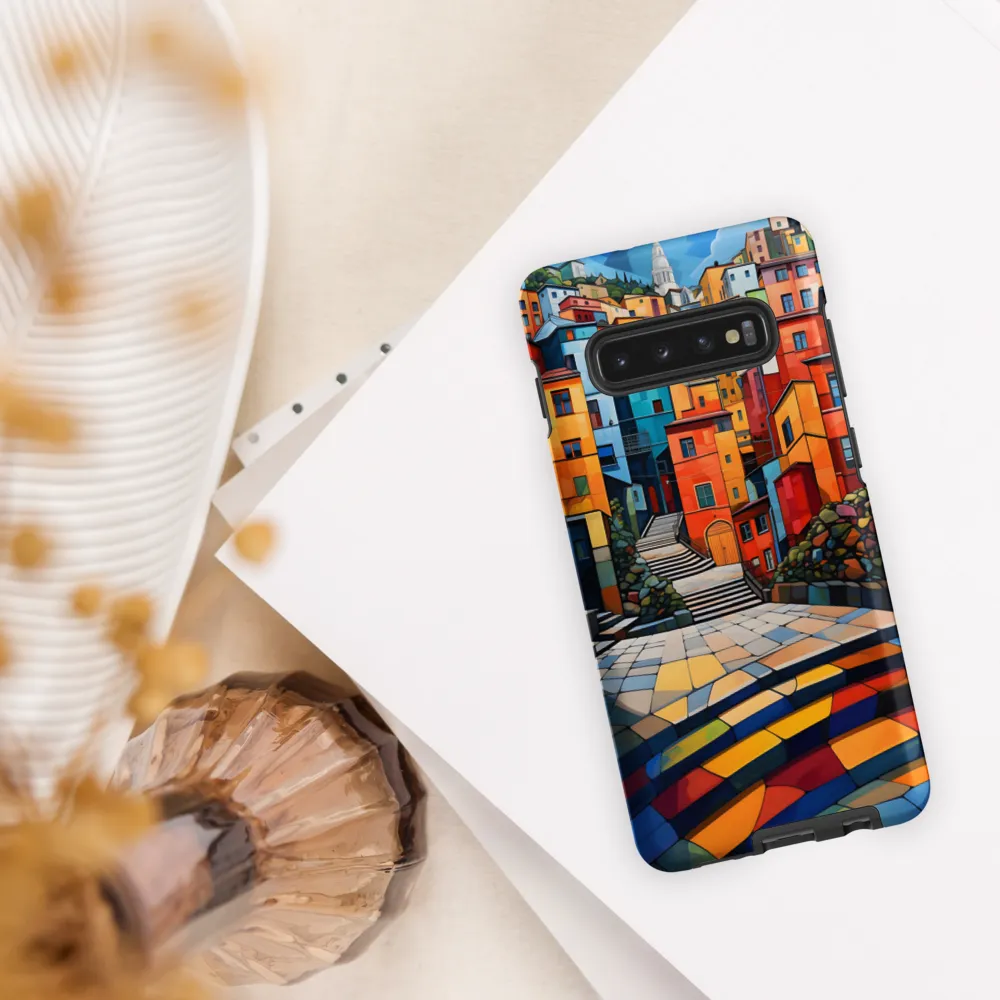 Vibrant Village: A Cubist Journey