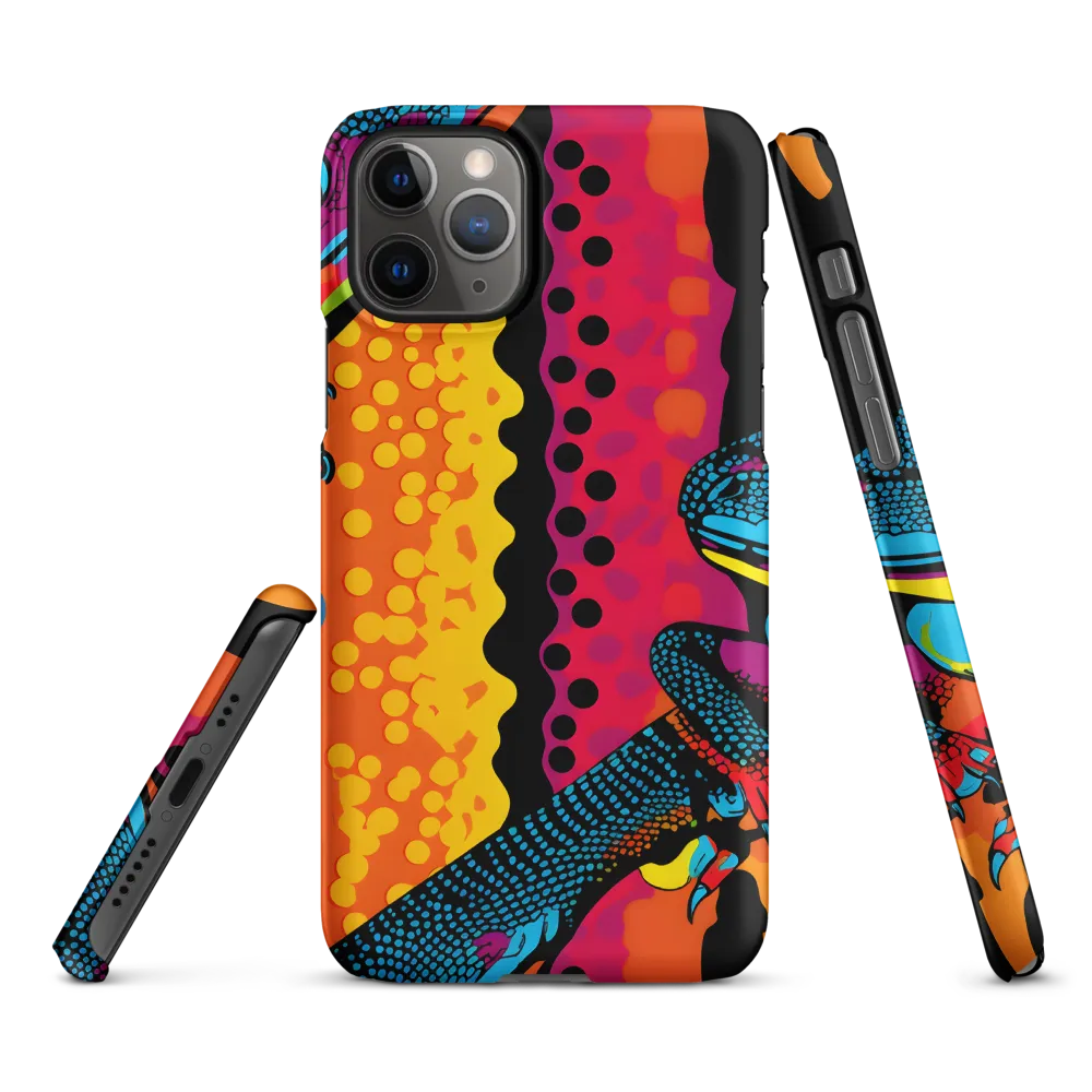 Colorful Encounters: The Playful Geckos | Phone Case |  11 Pro | Snap Case | Matte