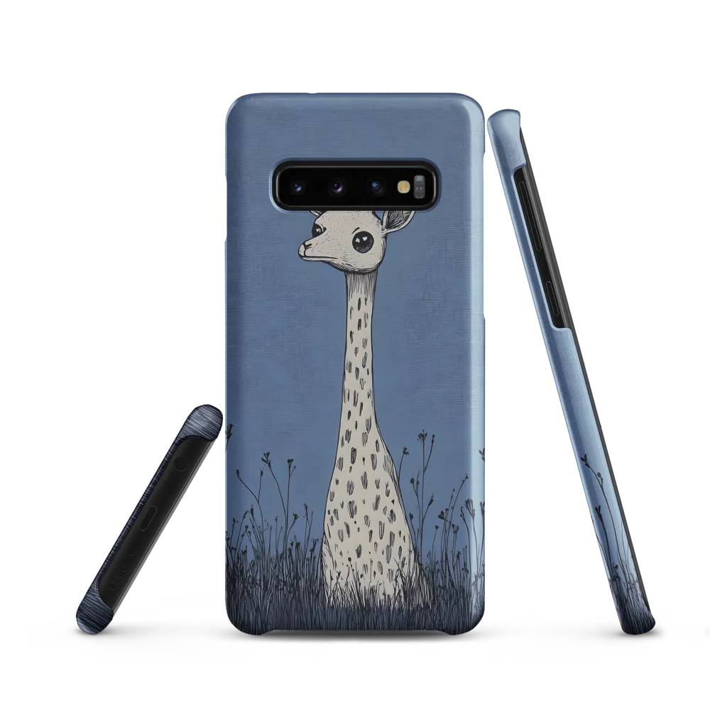 Whimsical Giraffe in Blue