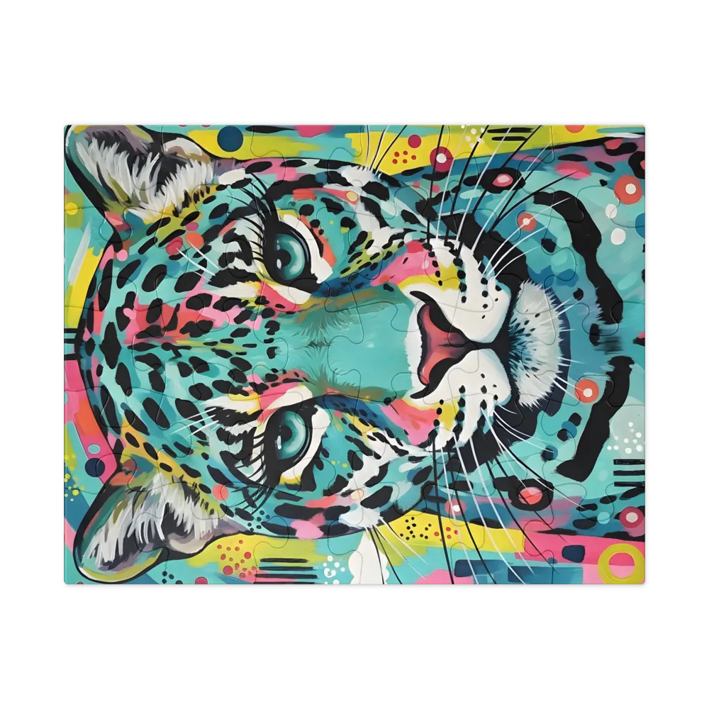 Chromatic Leopard 
 Jigsaw Puzzle in Tin Box