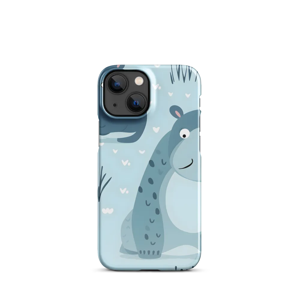 Whimsical Hippo Delight | Phone Case |  13 Mini | Snap Case | Glossy