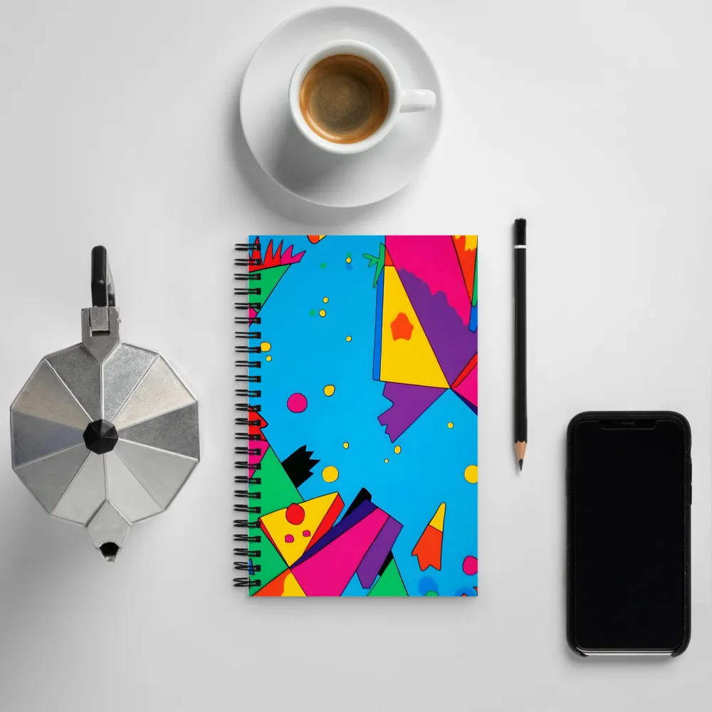 Colorful Geometric Playfulness | Spiral Notebook