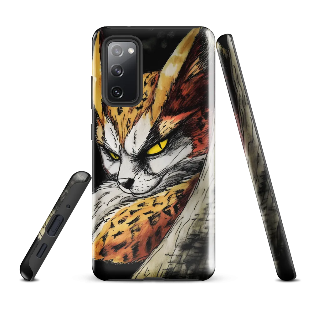Fierce Gaze of the Wild Cat