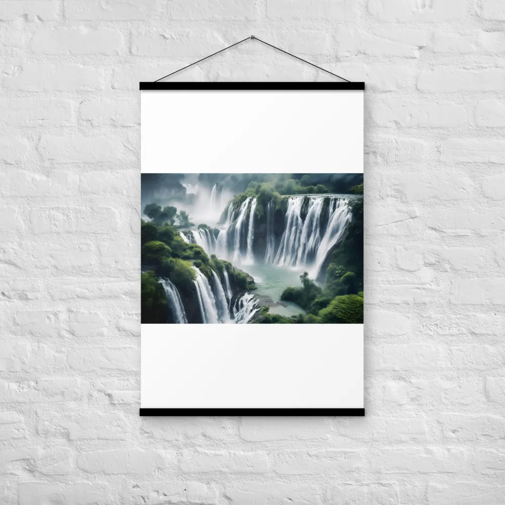 Whispers of the Cascades | Poster With Black Wood Hanger | 24″×36″