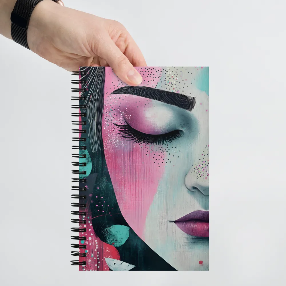 Serenity in Color: A Modern Portrait | Spiral Notebook