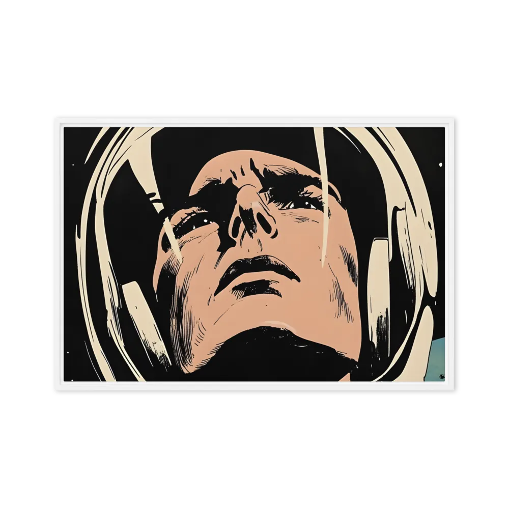 Gaze of the Astronaut | Canvas with White Frame | 20″×30″
