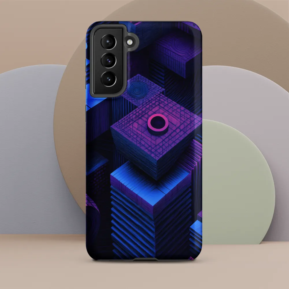 Geometric Dreams in Blue and Purple