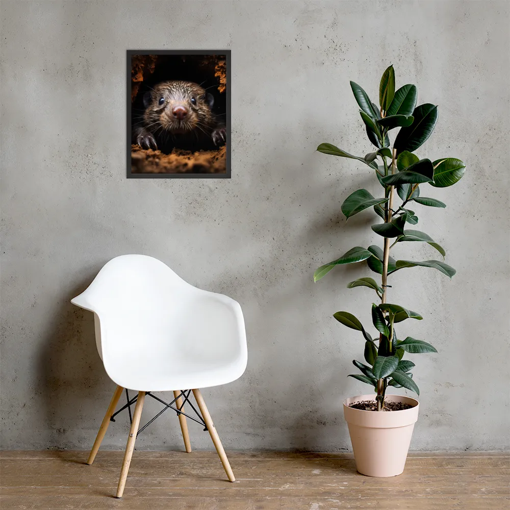 Emerging Curiosity | Poster with Black Frame | 16″×20″