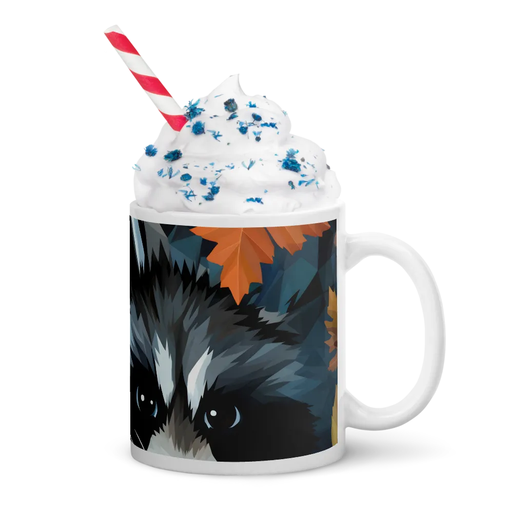 Whispers of Autumn: The Raccoon's Gaze | Mugs | Multiple Sizes & Colors