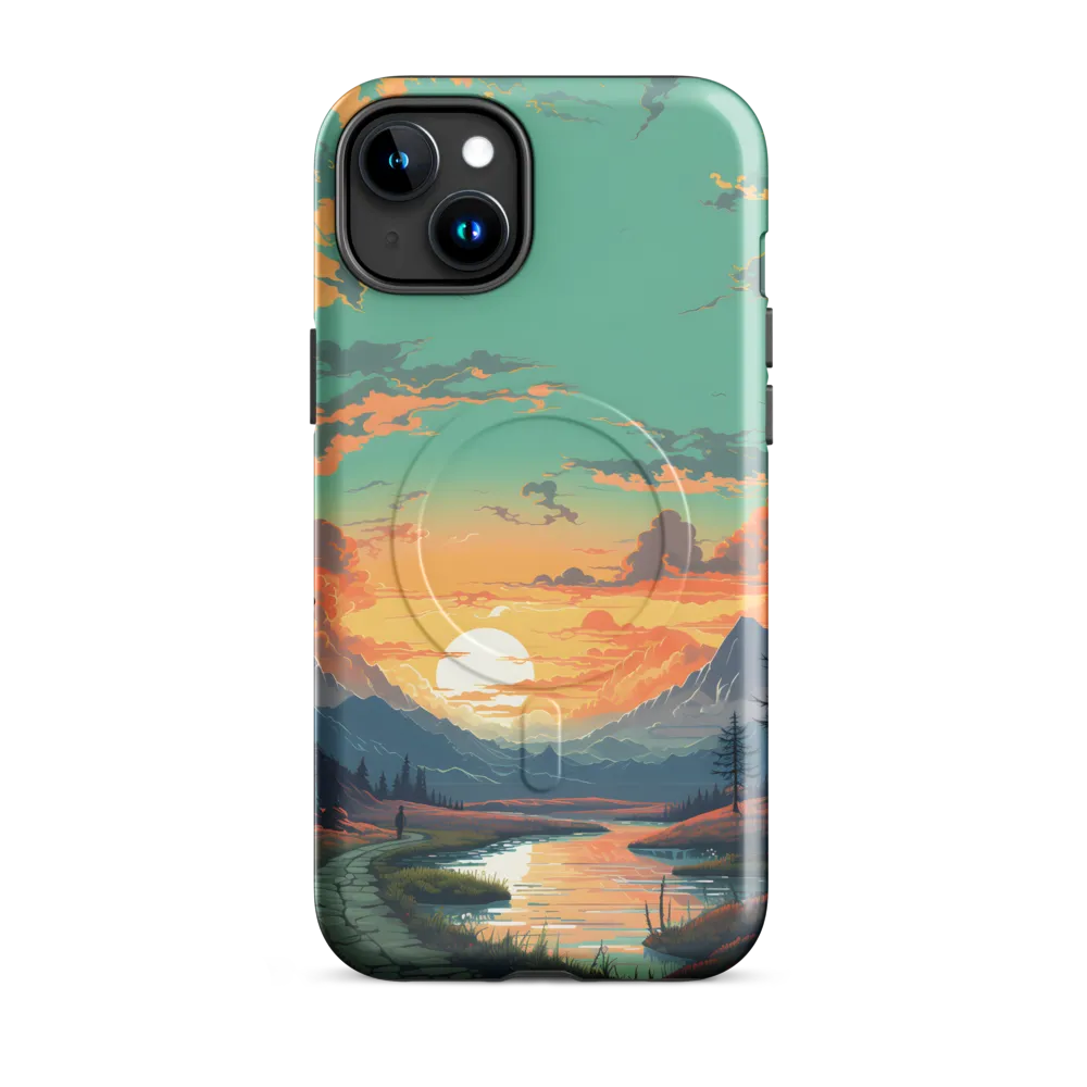 Tranquil Sunset Over the Majestic Mountains
