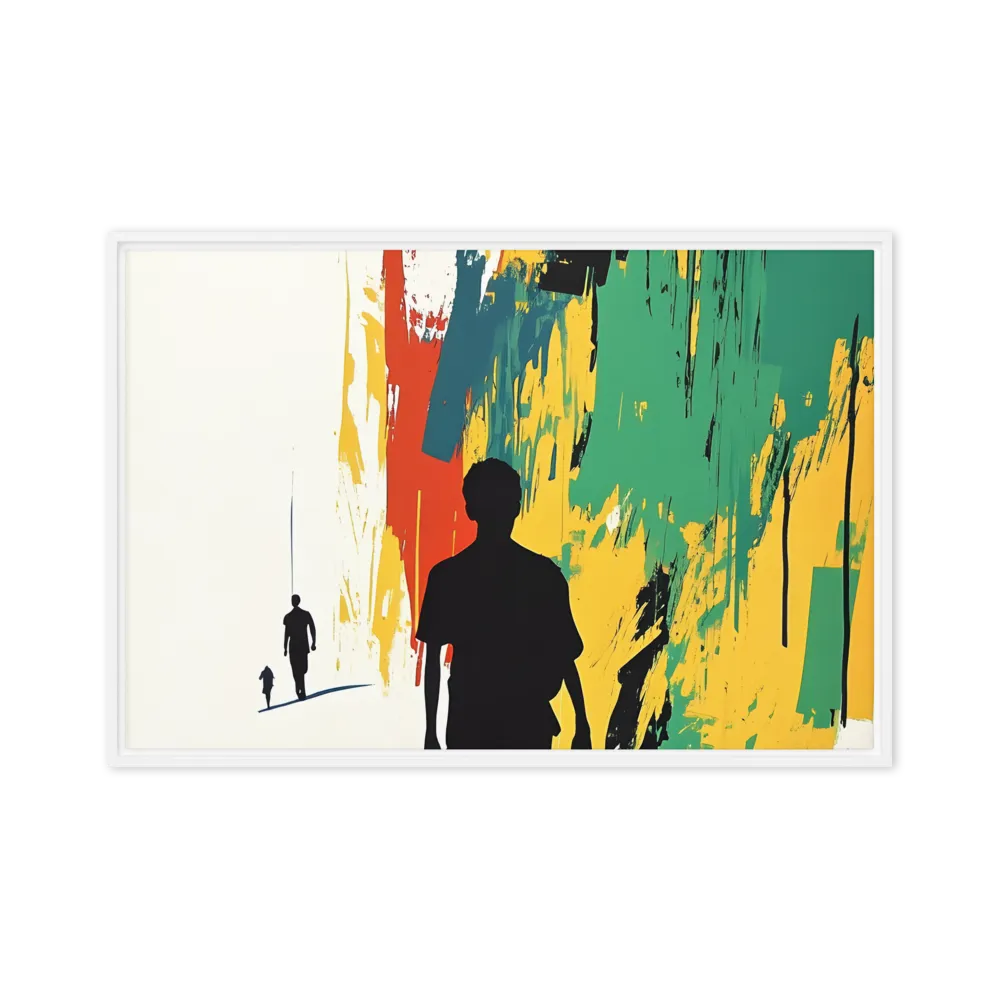 Journey of Silhouettes | Canvas with White Frame | 24″×36″