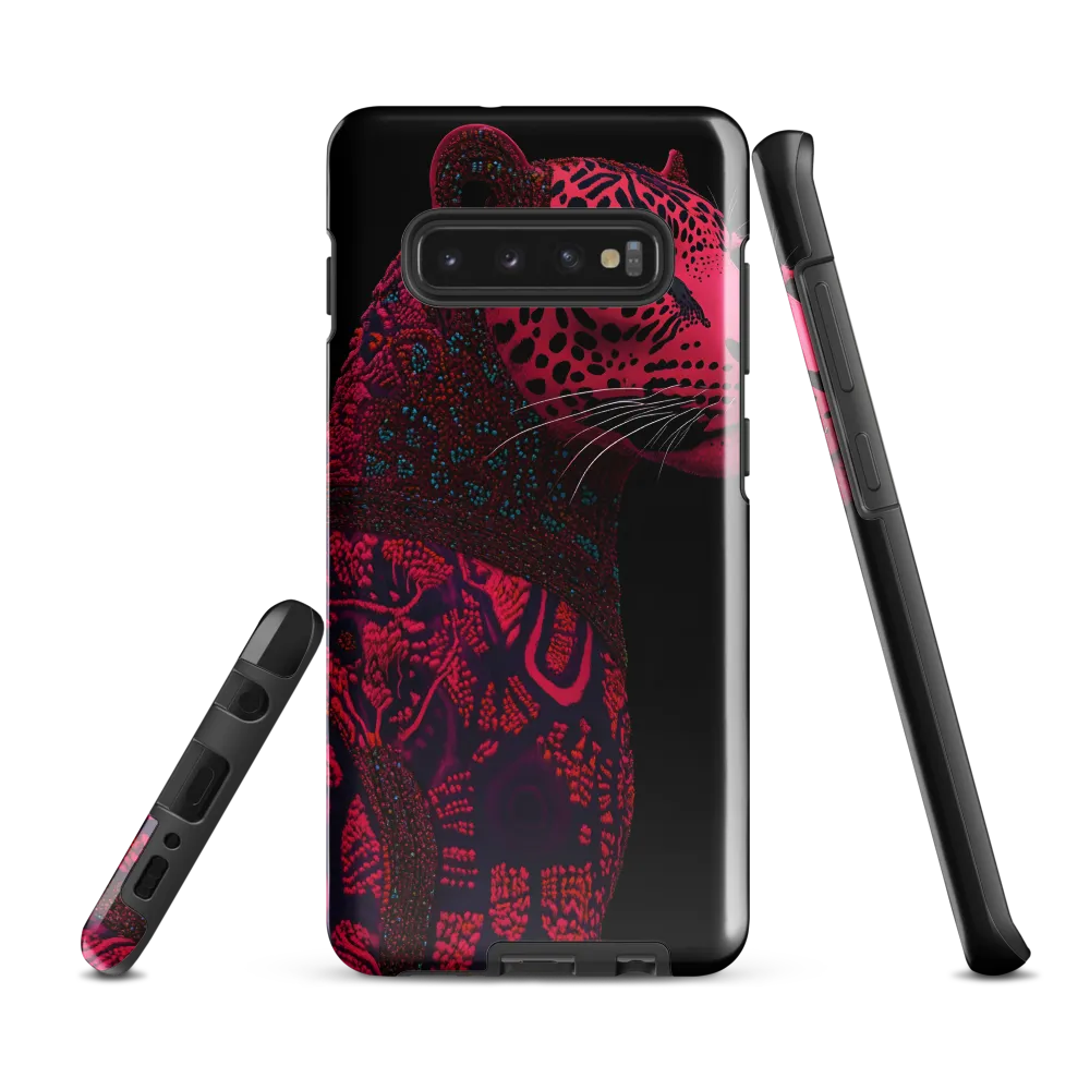 Surreal Majesty: The Pink Leopard | Phone Case |  S10 Plus | Tough Case | Glossy