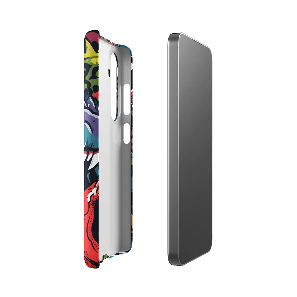 Dino Mania: A Colorful Frenzy | Phone Case |  S24 | Snap Case | Matte