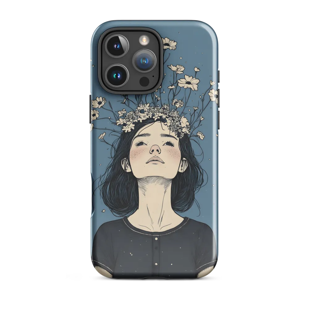 Floral Serenity: A Portrait of Tranquility | Phone Case |  16 Pro Max | Tough Case | Glossy