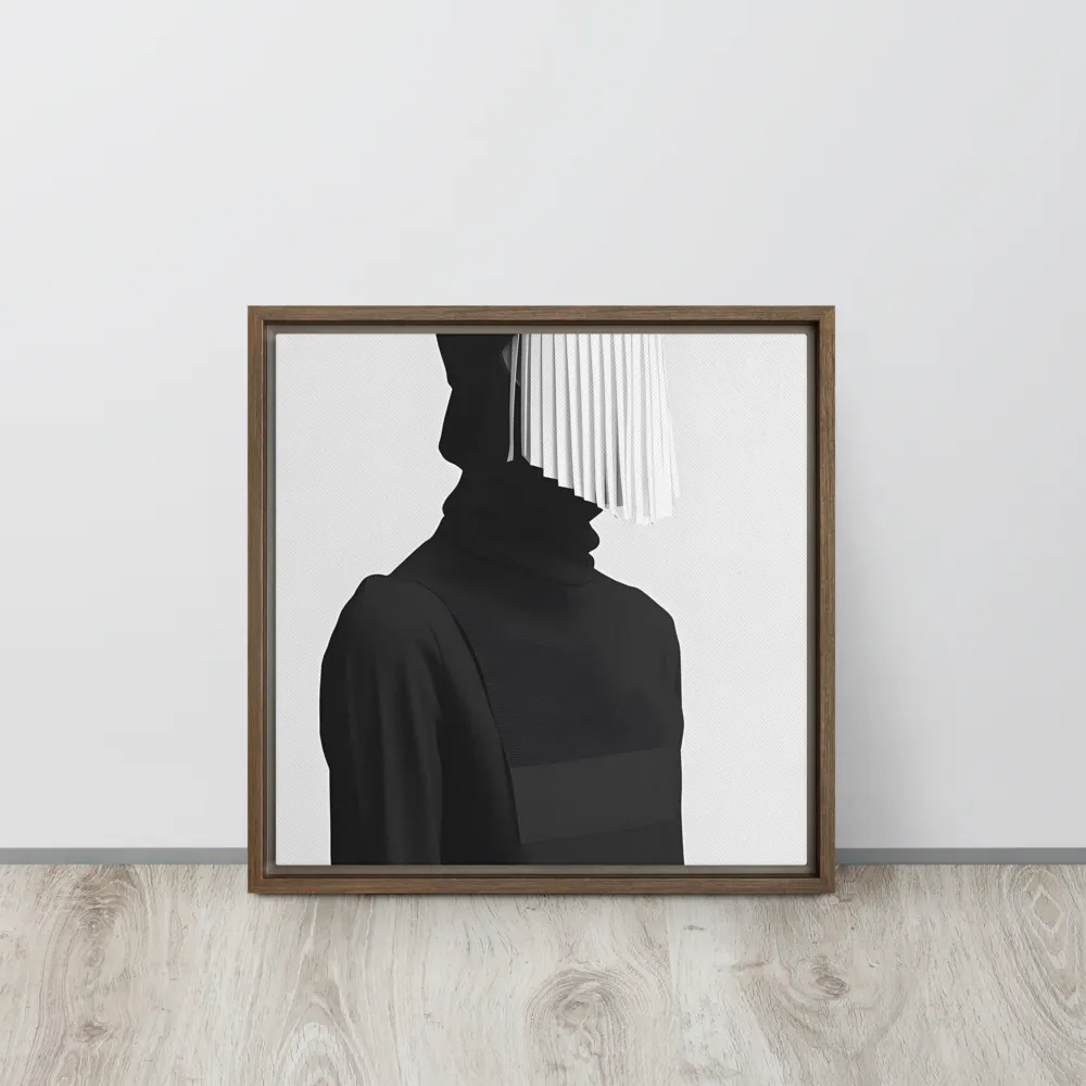 Veil of Mystery | Canvas with Brown Frame | 16″×16″