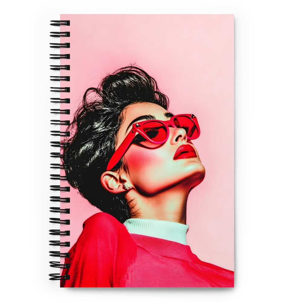 Striking Confidence in Red | Spiral Notebook