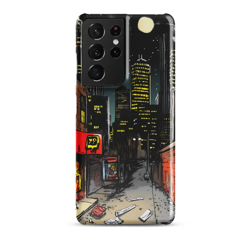 Nocturnal Cityscape: The Hidden Alley | Phone Case |  S21 Ultra | Snap Case | Glossy
