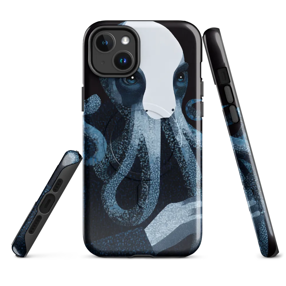 Octopoid Portrait in Blue and White