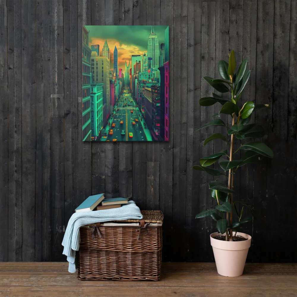 Urban Surrealism: Neon Dreams | Thin Canvas | 24″×32″