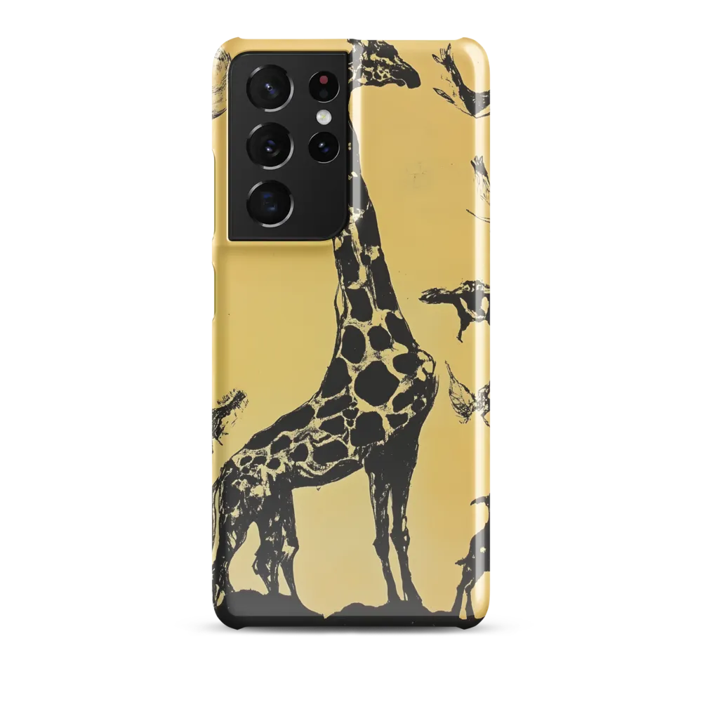 Whimsical Harmony of Giraffe and Birds