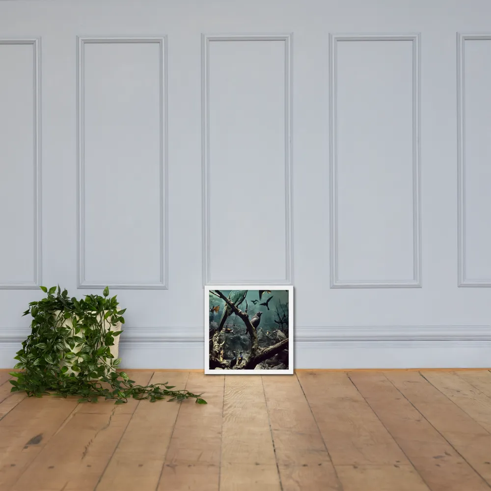 Whispers of the Avian Realm | Poster with White Frame | 14″×14″