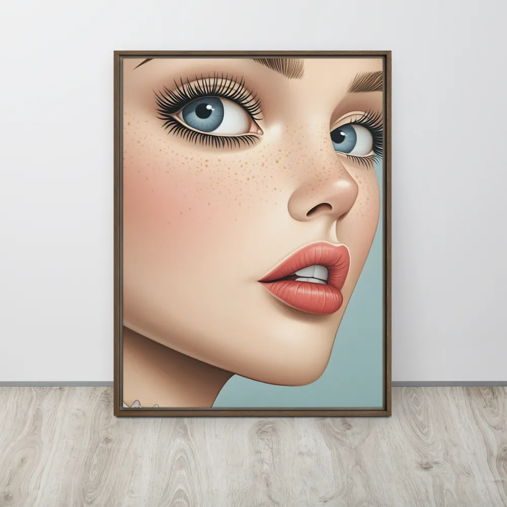 Intriguing Elegance | Canvas with Brown Frame | 24″×32″