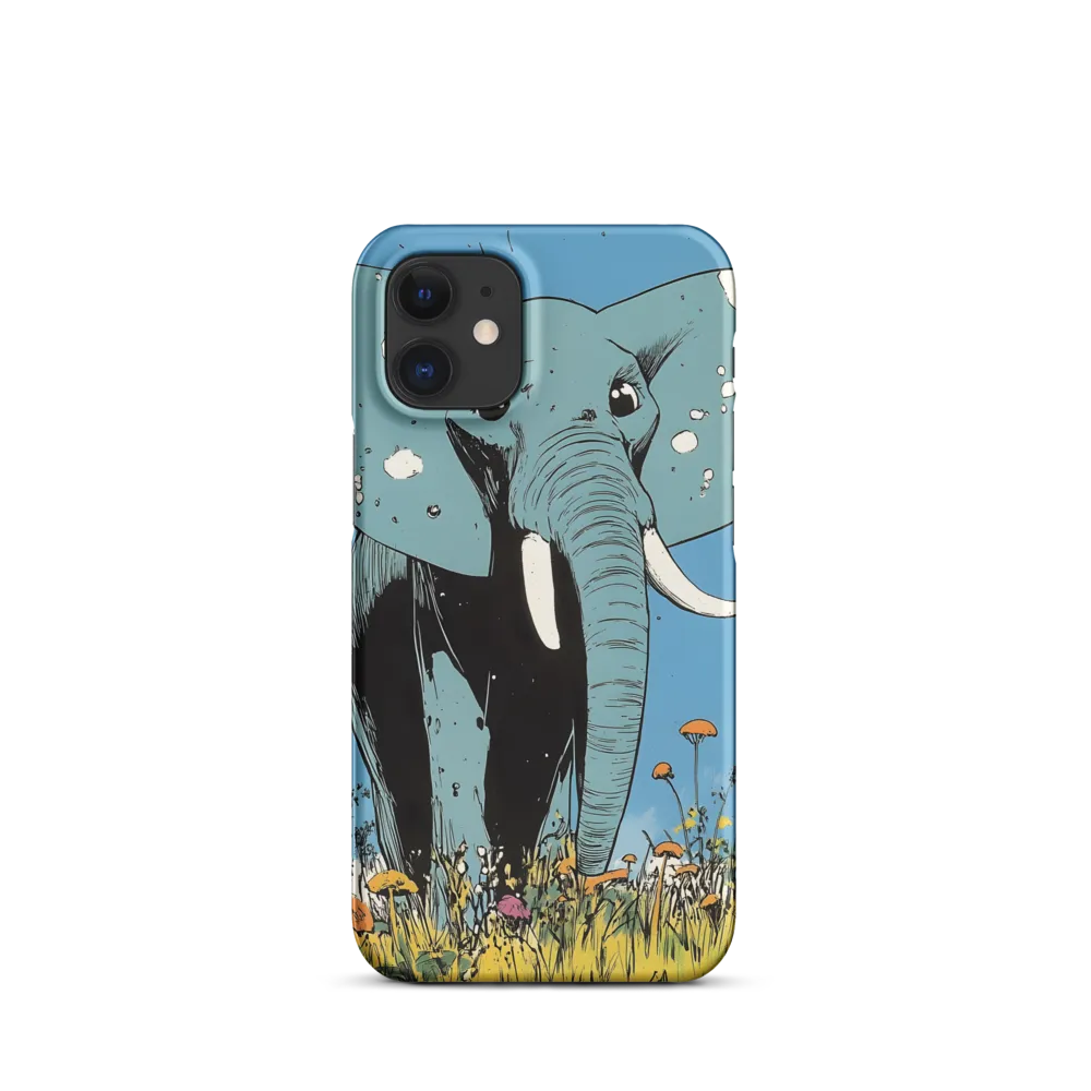 Whimsical Blue Elephant in Bloom