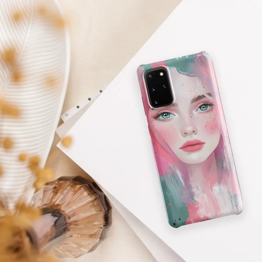 Dreamy Serenity: A Contemporary Portrait | Phone Case |  S20 Plus | Snap Case | Matte