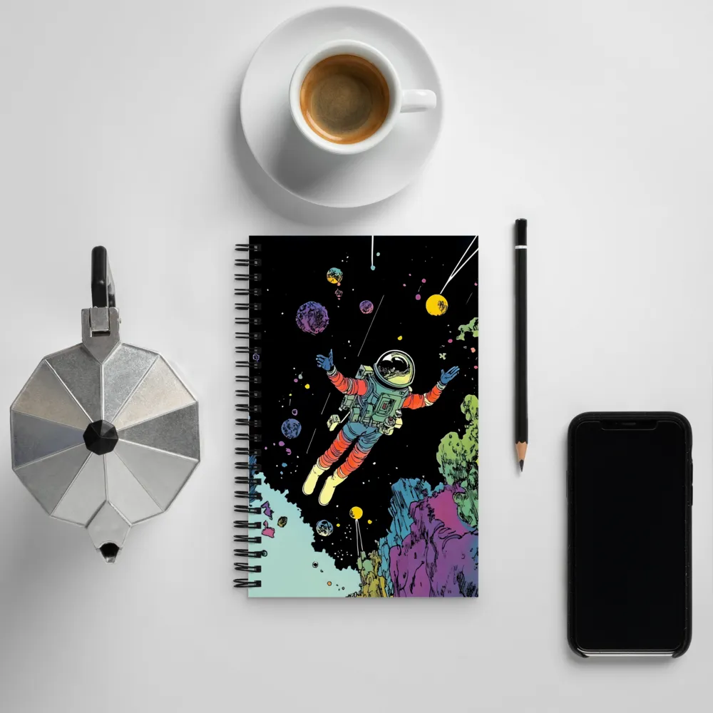 Celestial Voyage: The Astronaut's Journey | Spiral Notebook