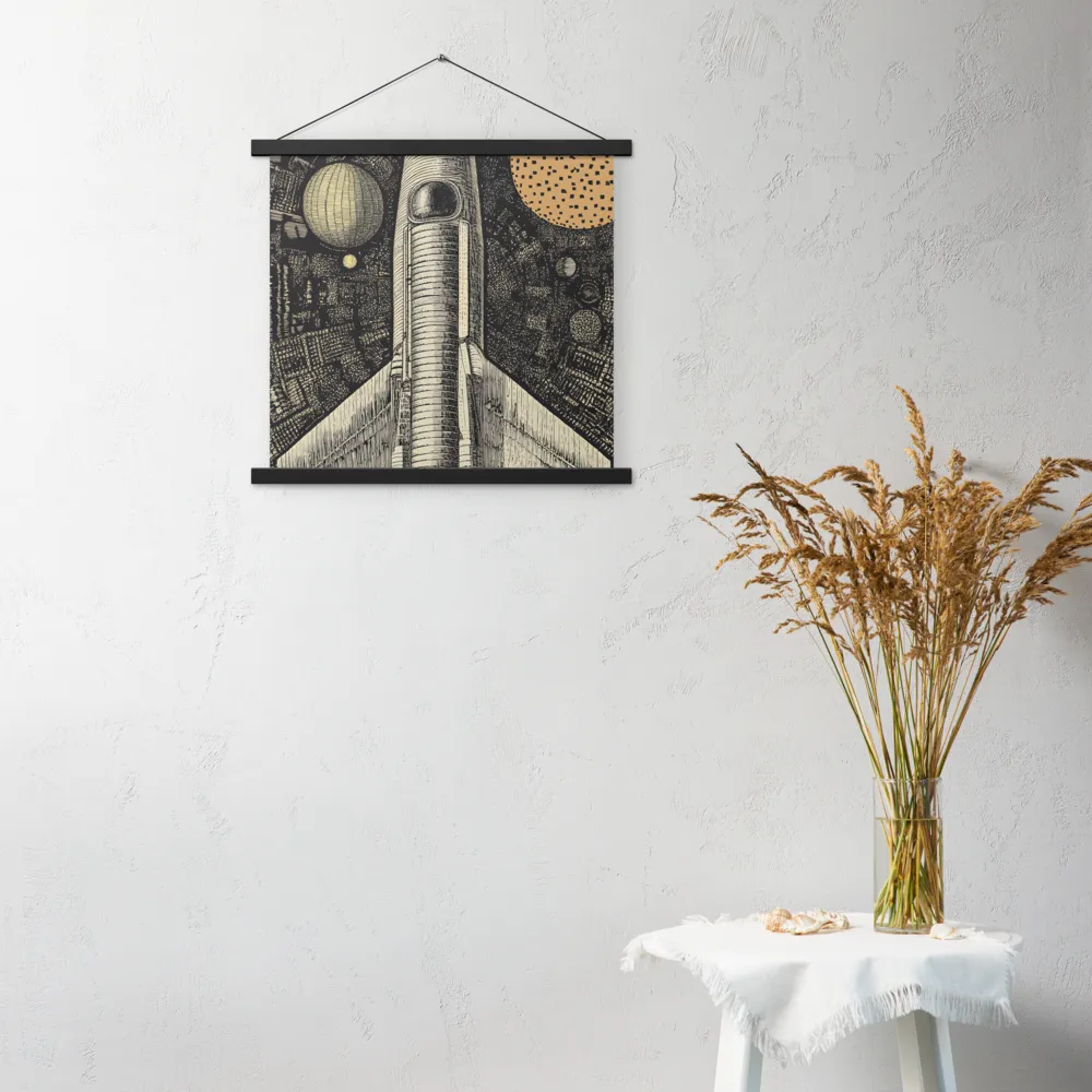 Voyage to the Unknown | Poster With Black Wood Hanger | 18″×18″