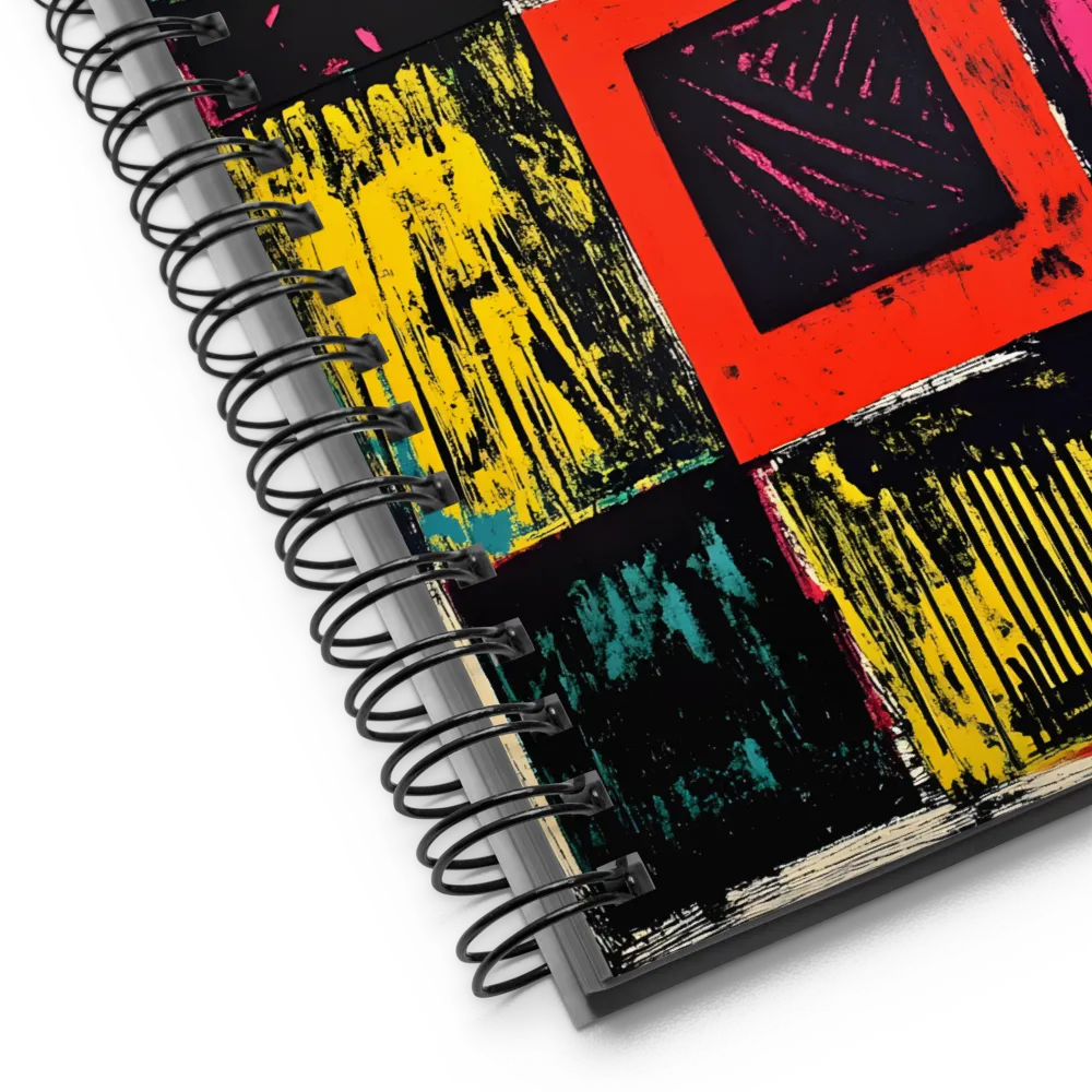 Dynamic Expressions in Geometric Patterns | Spiral Notebook