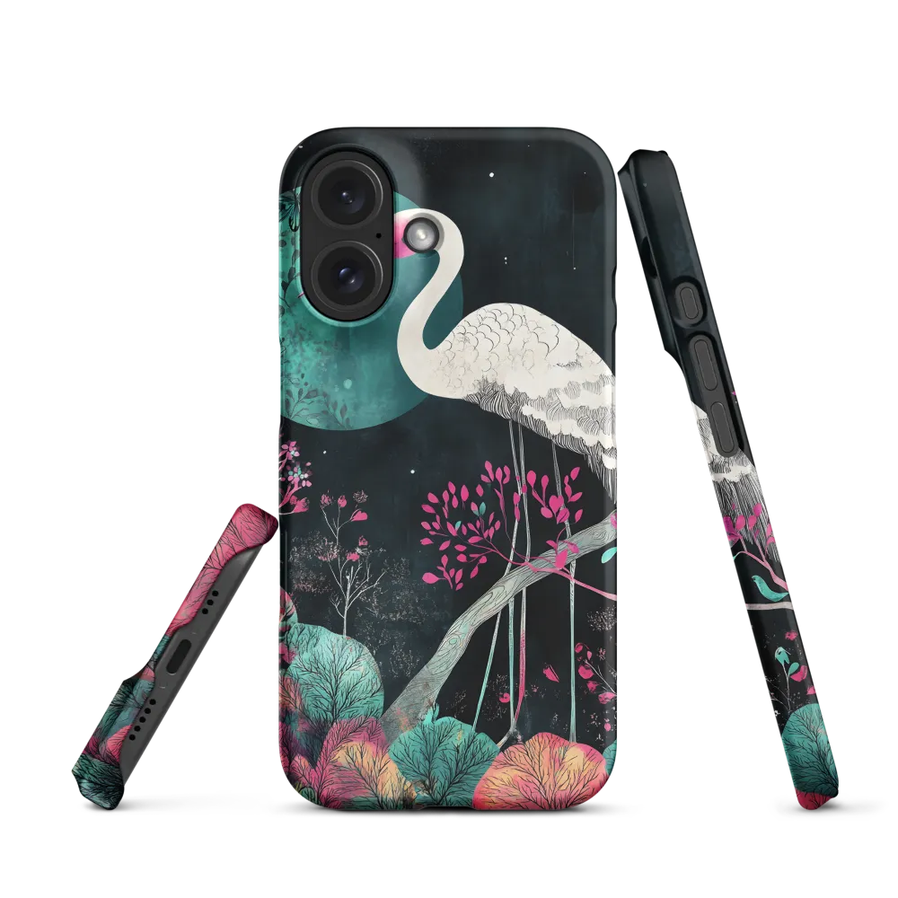 Ethereal Presence: Heron in a Floral Dreamscape