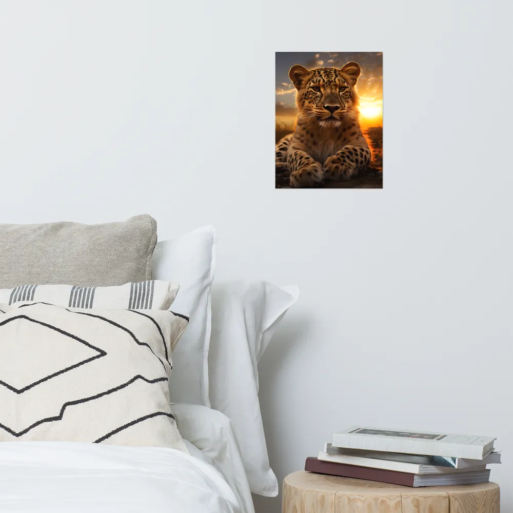 Regal Presence: The Leopard at Sunset