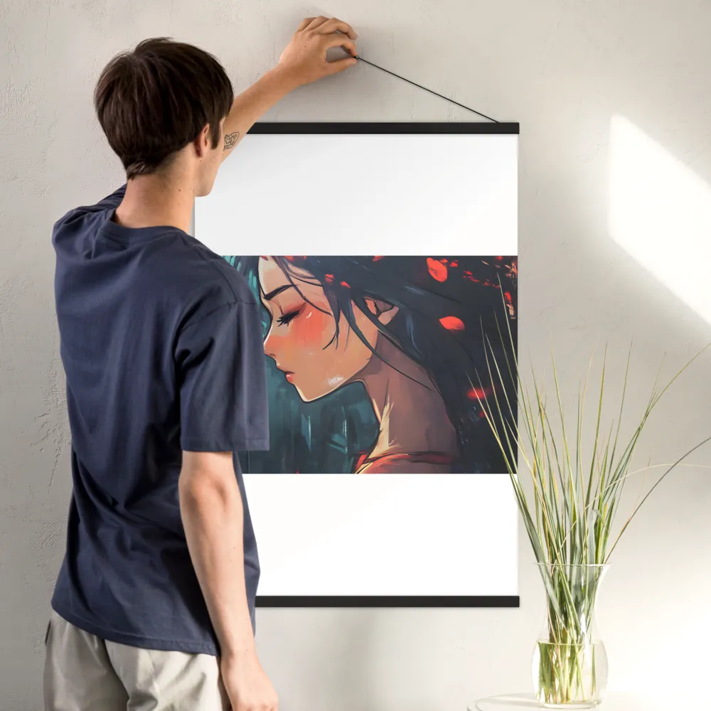 Whispers of Melancholy | Poster With Black Wood Hanger | 24″×36″