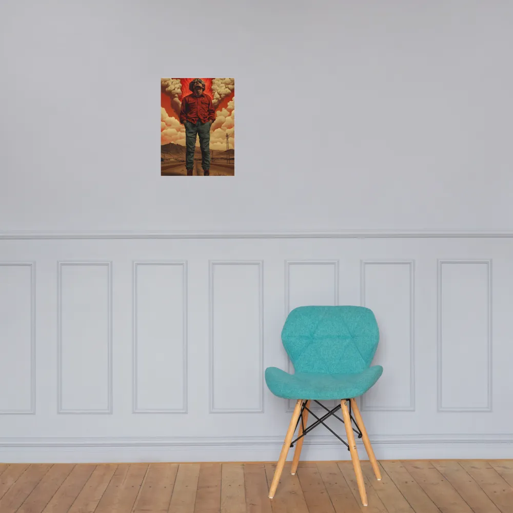 Defiant Spirit in a Surreal Landscape | Poster | 12″×16″