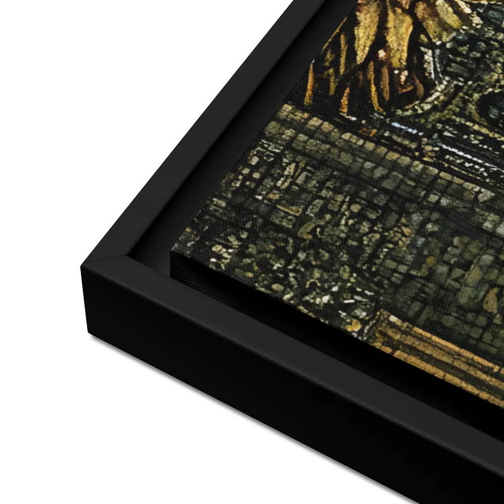 Nature’s Embrace: The Infinite Connection | Canvas with Black Frame | 24″×36″