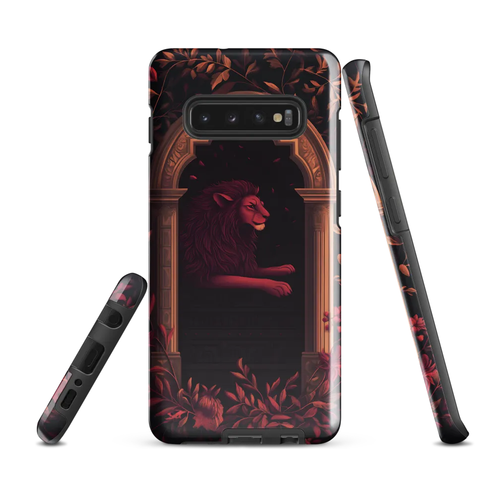 Regal Serenity: A Lion's Rest | Phone Case |  S10 Plus | Tough Case | Glossy