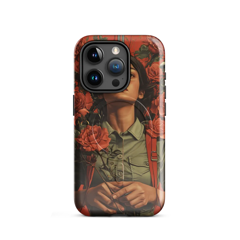 Harmony and Strength: A Portrait Among Roses