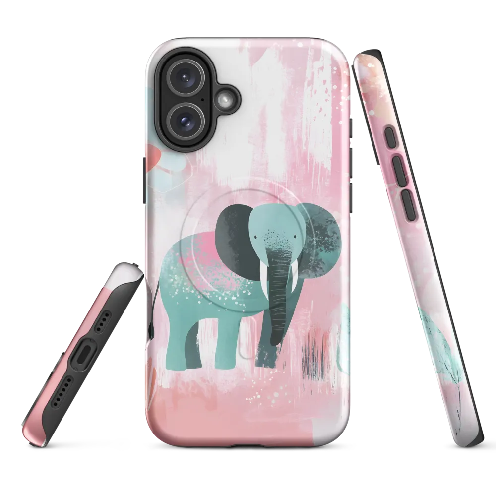 Whimsical Elegance: An Elephant's Serenade | Phone Case |  16 Plus | MagSafe® Tough Case | Glossy