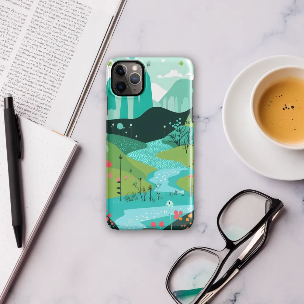 Whimsical River in a Lush Landscape | Phone Case |  11 Pro Max | Snap Case | Glossy