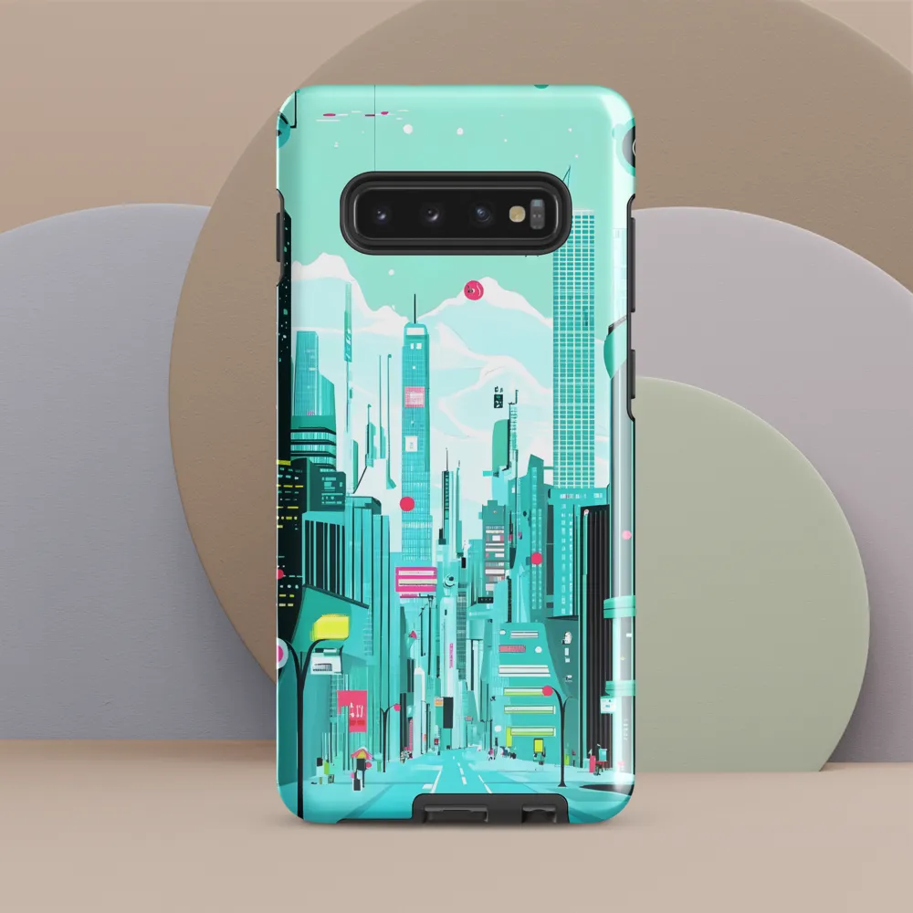 Urban Dreams: A Futuristic Cityscape | Phone Case |  S10 Plus | Tough Case | Glossy