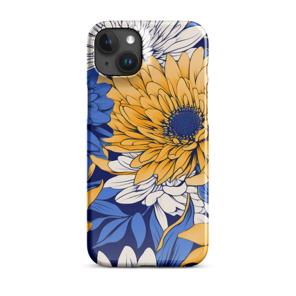 Floral Harmony in Blue and Yellow