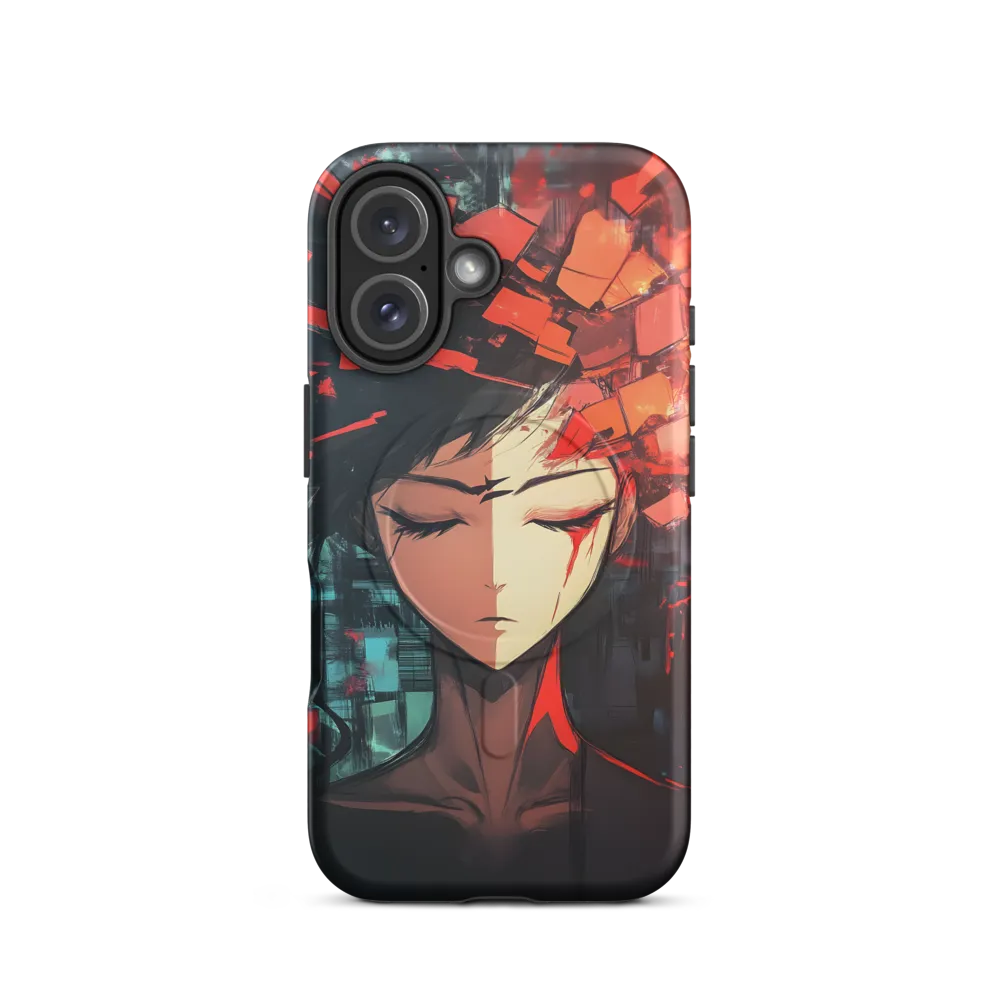 Fragmented Mind: The Silent Struggle | Phone Case |  16 | MagSafe® Tough Case | Matte