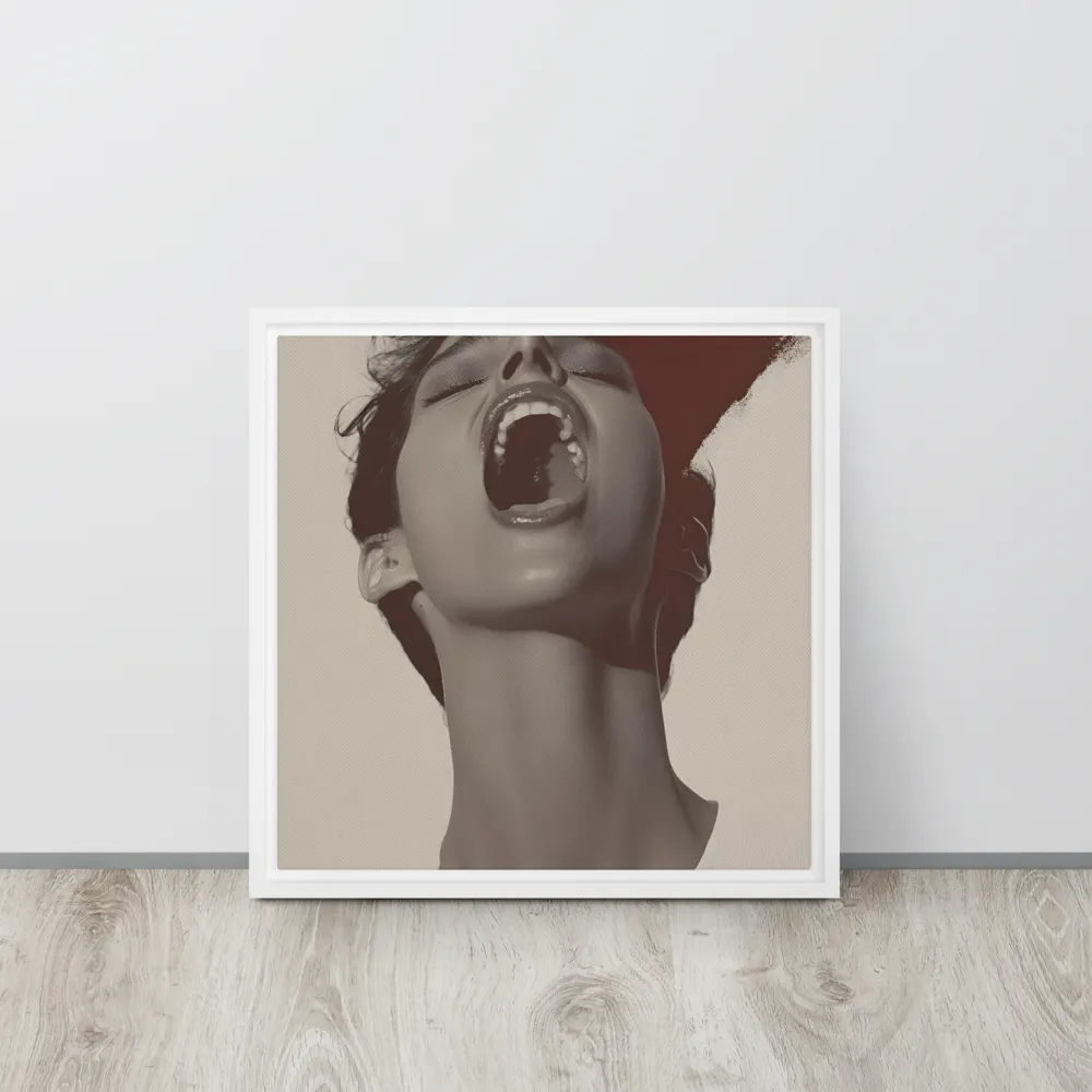 Echoes of Emotion | Canvas with White Frame | 16″×16″