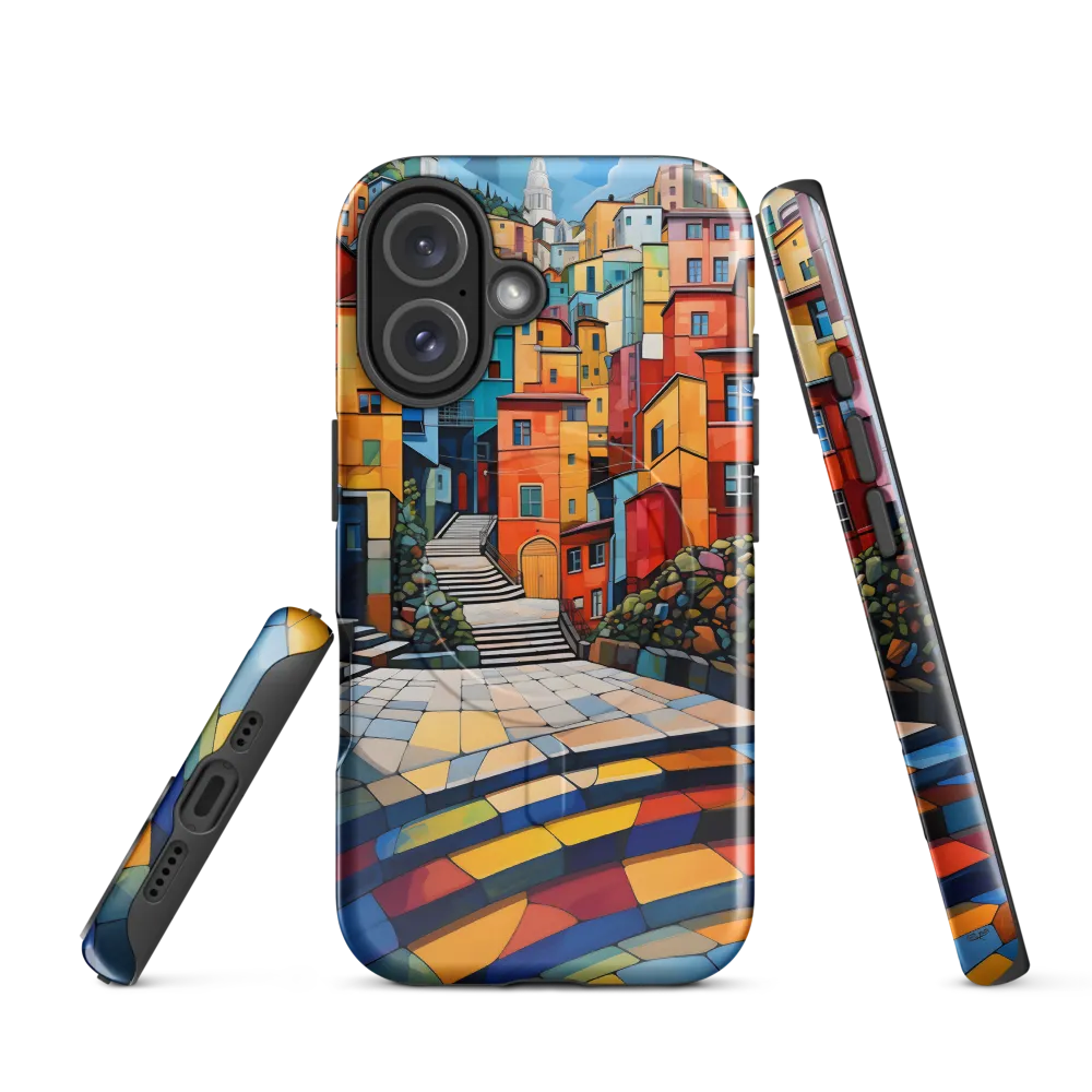 Vibrant Village: A Cubist Journey