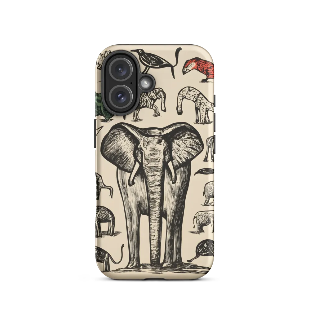 Whimsical Wildlife: A Linocut Journey | Phone Case |  16 | Tough Case | Matte