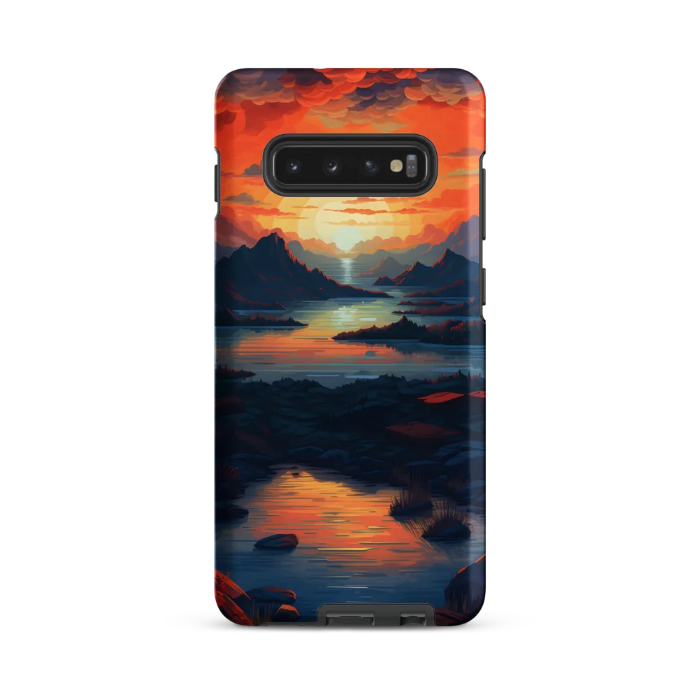 Ethereal Evening: A Digital Dusk | Phone Case |  S10 Plus | Tough Case | Matte