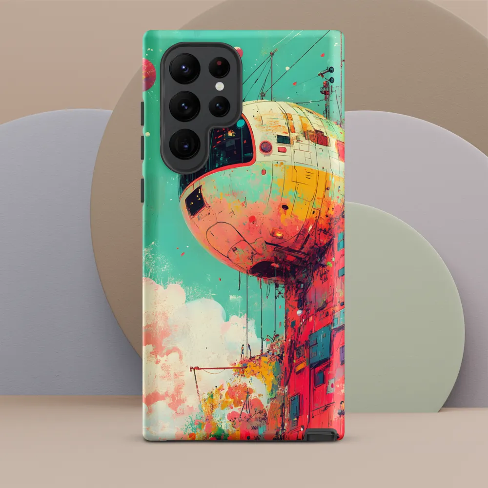 Suspended Sphere in a Vibrant Dreamscape