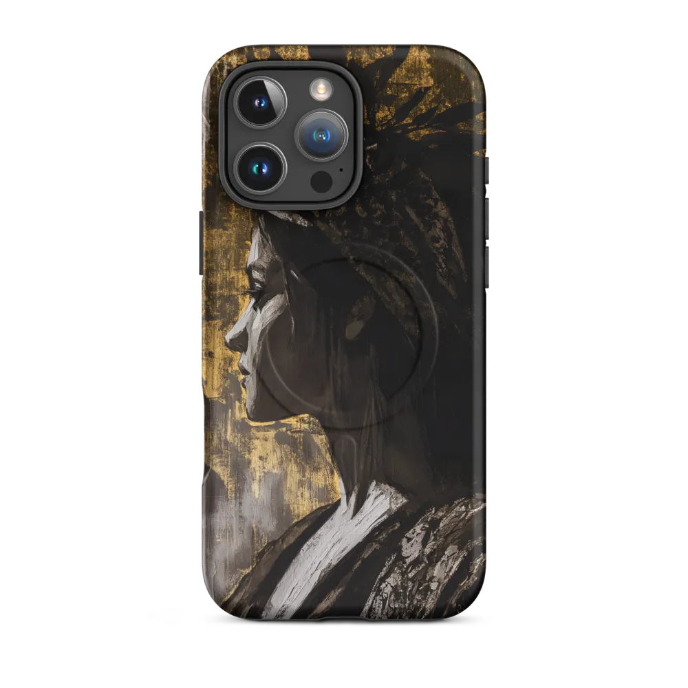 Golden Elegance: A Modern Profile Portrait